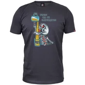 011Shop Muška majica kratkih rukava, Pijem da je zaboravim, Tamnosiva