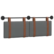 Vidaxl Visoki naslon za glavo Temno siva 130 x 55 x 5 cm Antikni PU
