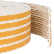 vidaXL Samolepilni tesnilni trak za okna Bela 9 x 4 mm 12 m EPDM pena