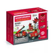 Stavebnica magnetická Hasičská stanica Amazing Rescue Set Magformers 50 dielov od 3 rokov MGF0038