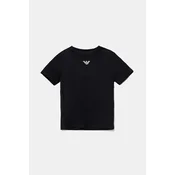 Otroška bombažna kratka majica Emporio Armani mornarsko modra barva, EB000421 AF15013
