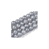 Ispucale staklene perle kugla 8 mm siva-niska 40 cm