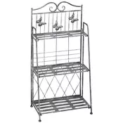 Homestar Stojalo za rastline 3 nivoji 44x25x96 cm sivo