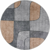 Sivi perivi okrugli tepih o 80 cm Yuvarlak – Vitaus