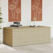 Greatstore Vrtna škatla za shranjevanje bež 984L poli ratan