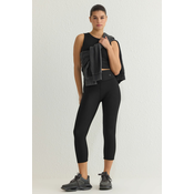 Trendyol Black Reflective Print Detail Capri Length Knitted Sports Tights
