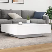 Stolic za kavu bijeli 100x100x31 cm od konstruiranog drva