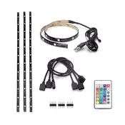 Aigostar - Set od 4 prigušive LED RGB trake 0,5m LED/2,5W/5V IP65 + daljinski upravljac