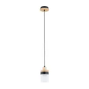 Viseča svetilka na vrvici FRONY 1xE27/15W/230V črna/bež