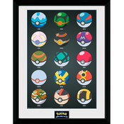 Pokémon Uokvirjeni plakat - Pokéballs