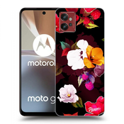 Silikonski črni ovitek za Motorola Moto G32 - Flowers and Berries