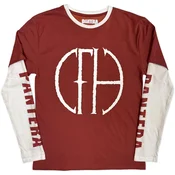 Pantera Frayed Logo Sleeve Print Red & White M Majica