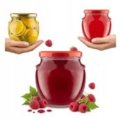 shumee Amfora kozarec 520ml s pokrovom Fi82 za medeno marmelado, darilni ovitek
