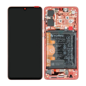 Huawei P30 - LCD zaslon + steklo na dotik + okvir + baterija (Amber Sunrise) - 02352NLQ, 02353UBW, 02354HRG Genuine Service Pack