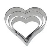 3-piece cookie cutter set, 4 cm, 5 cm, 6 cm, Heart - Westmark