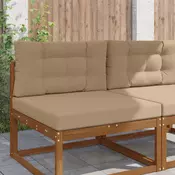 Jastuk za vanjsku sofU 2 pcs Sivo-smeda Poliester