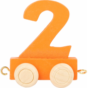 Vagon lesene tirnice - barvne številke - številka 2