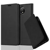 Cadorabo Cadorabo Ohišje, združljivo z Motorola MOTO G5S v nočna črna - Zaščitni ovitek z magnetnim zapiranjem, stoječo funkcijo in režo za kartice, (20549062)