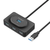 INF Visokohitrostni 4-portni USB 3.0 razdelilnik za prenosnike in računalnike 0,3 m, (5000129857)