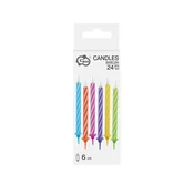 Rojstnodnevne svečke Color 24 kos – svečke za torto ?