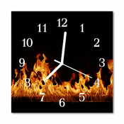 tulup.si Steklena kvadratna ura Fire 30x30 cm