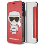 Karl Lagerfeld iPhone X / XS bookcase red Karl Space Cosmonaut (KLFLBKPXKSCORE)