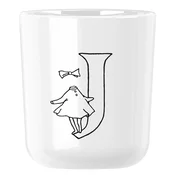 Plastični lonček MOOMIN ABC 200 ml, črka J, bela, RIG-TIG