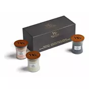 Woodwick Darilni set: cvetlični set 3 x majhna dišeča sveča z lesenim krakom 3 x 85 g