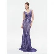 Fracomina Večerna obleka FQ23WD3005W66701 Vijolična Slim Fit