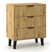 shumee Scandi 3S SLIM komoda s predali, Artisan hrast