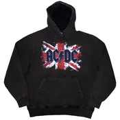Hoodi moška AC-DC - Wash Charcoal Grey - ROCK OFF - ACDCSWHD126MC