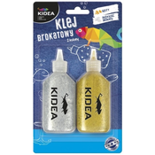 Glitter ljepila Kidea - 2 komada, 40 ml, zlato i srebro