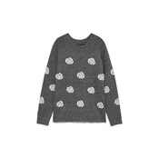 VERO MODA Pulover VMDOFFY kremna / grafit