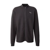 PUMA Športna jopa na zadrgo CLOUDSPUN siva/črna