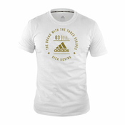 Kickboxing majica s kratkimi rokavi | Adidas - Bela/zlata, S