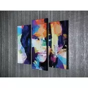Wallity Dekorativne slike na platnu, 45x20cm, 3 komada, Šarene