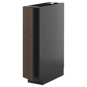 METOD Podni element s policama, Crnosiva/Sinarp smeda, 20x60 cm
