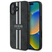 slomart Etui Guess 4G Printed Stripes MagSafe za iPhone 16 - črno