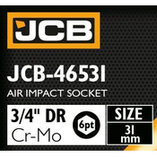 JCB Udarna glava 3/4 31mm 6-kraka Cr-Mo NUT