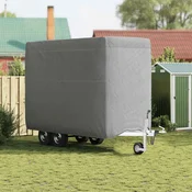 Vidaxl vidaXL Prevleka za prikolico za konje, siva, 376 x 168 x 240 cm, netkano blago