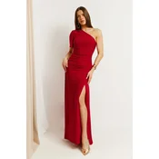 Made Of Emotion Womans One-shoulder maxi dress - red