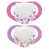 CHICCO PHYSIO RING Varalica silikon roza 4m+ 2kom