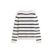 TOMMY HILFIGER Pulover črna/bela
