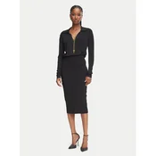 Elisabetta Franchi Cocktail obleka AM-19S-66E2-V500 Črna Slim Fit