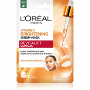 L’Oréal Paris Revitalift Clinical posvetlitvena maska za obraz z vitaminom C 26 g