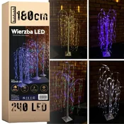 Božično drevo 240 LED - svetleča vrba 180 cm SVETLEČA VRBA 180 CM 240 LED DIODE DREVO HLADNE BARVE BOŽIČ