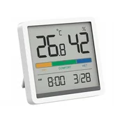 shumee Termometer in higrometer digitalni z afisaj data/ora, Xiaomi miiiw, Alb