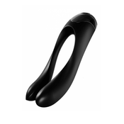 Satisfyer Candy Cane Vibrator za parove, 2 motora, 11 cm, Crni