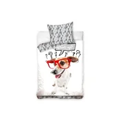 Carbotex CARBOTEX Reverzibilne bombažne rjuhe DOG IN EYES, 140/200+70/80, NL203007