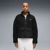 PUMA RE:FIBRE Fleece Relaxed Jacket Women, Clothing, Black, M